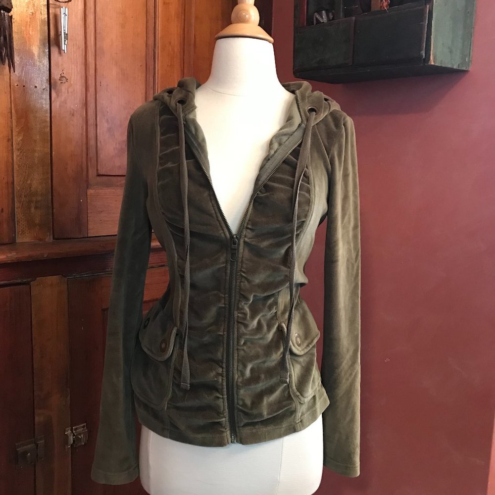 XCVI Jacket green/olive velour small